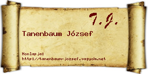 Tanenbaum József névjegykártya